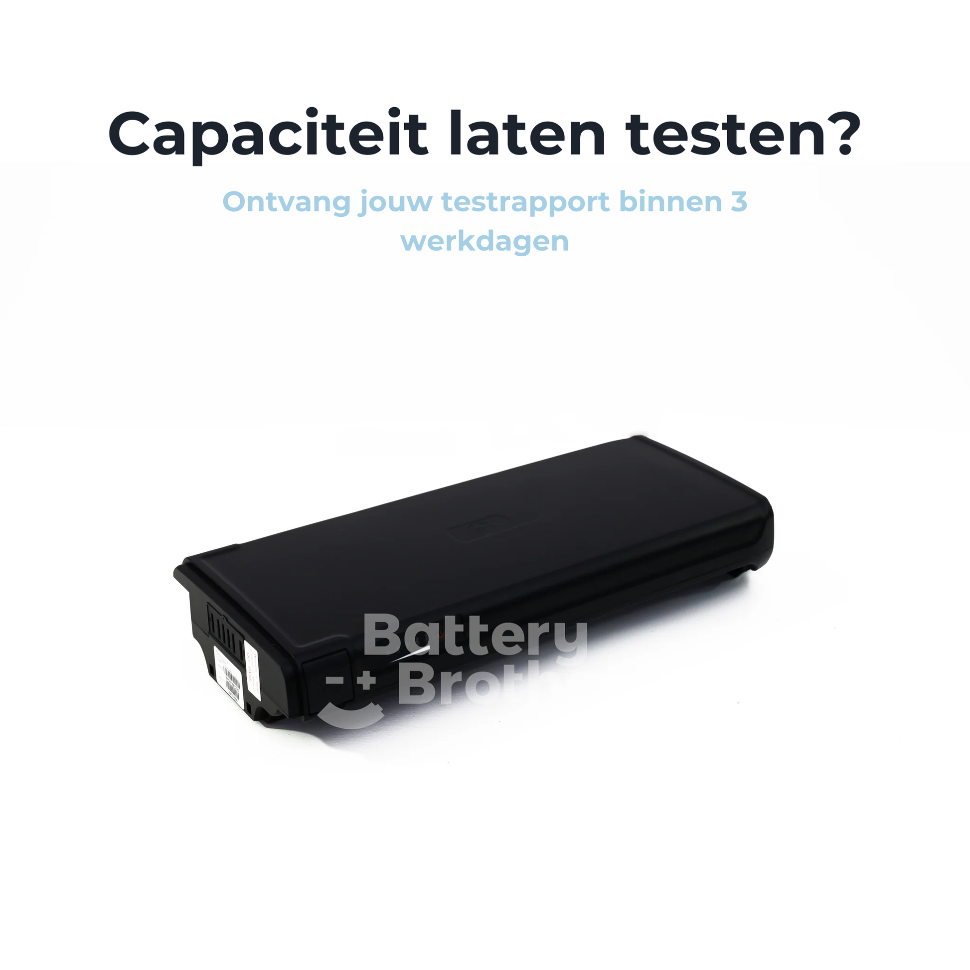 Fietsaccu controle en capaciteitsrapport service voor e-bike door Battery Brothers Nederland